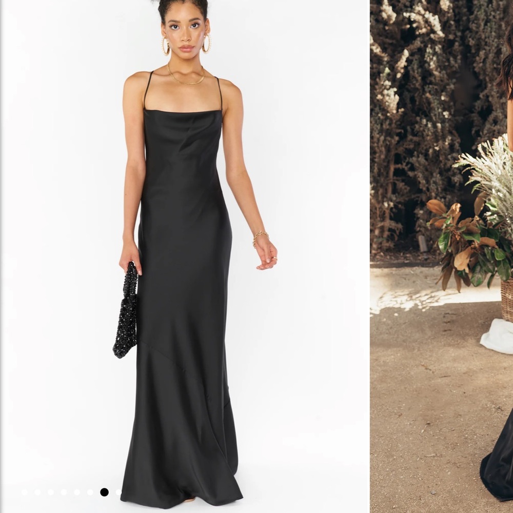 Show Me Your MuMu Tuscany Maxi Slip Dress BLACK
